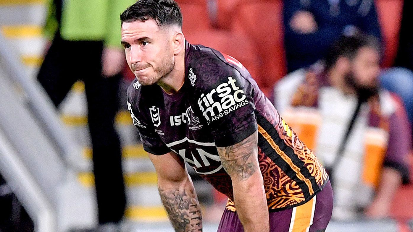 Darius Boyd of the Broncos looks dejected after his team loses the round 12 NRL match 