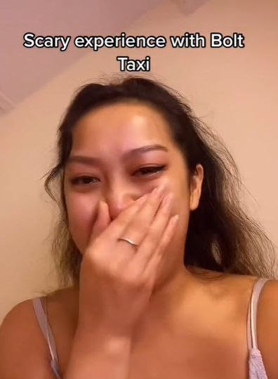 Woman scary Taxi experience crying