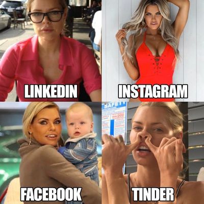 Celebs Do Instagram Vs Linkedin Vs Facebook Vs Tinder Challenge