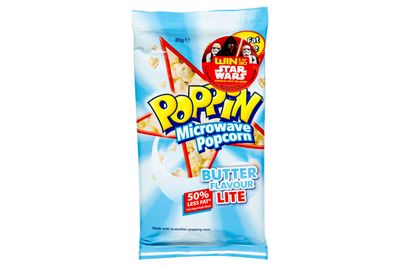 Poppin Popcorn butter flavour lite (104 calories) = 12 minutes on an exercise bike at a moderate pace