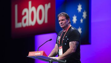 John Setka speaks at the Labor Party National Conference last year.