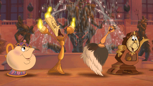 David Ogden Stiers voiced Cogsworth (right) in 'Beauty and the Beast'. (AAP)