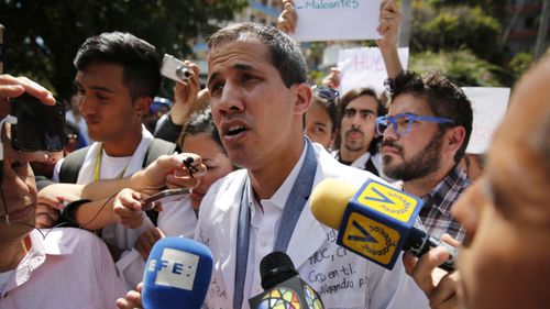 Opposition National Assembly President Juan Guaido, who declared himself interim president of Venezuela.