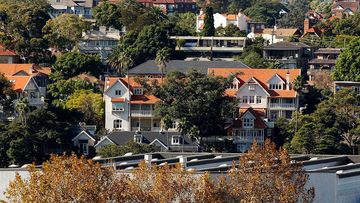 A general view of properties in Neutral Bay in Sydney, Australia.