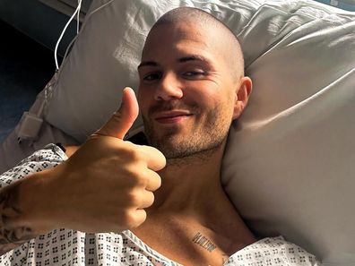 Max George from The Wanted reveals he's in hospital.