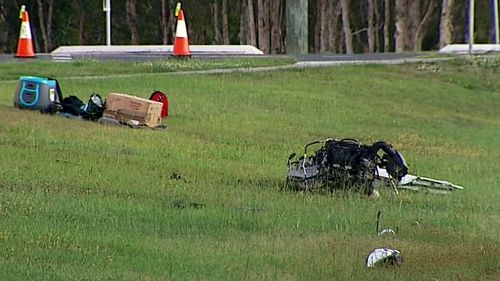 The car's engine was found metres from the wreckage. (9NEWS)