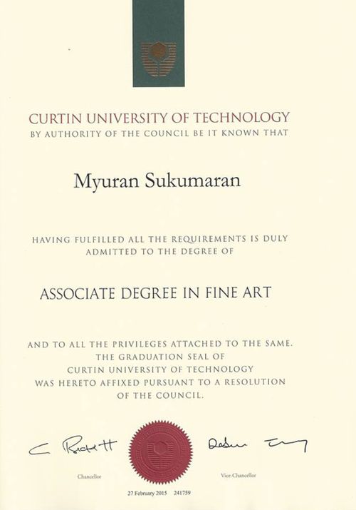 Sukumaran achieved a degree in fine arts during his ten years on death row. (Facebook)