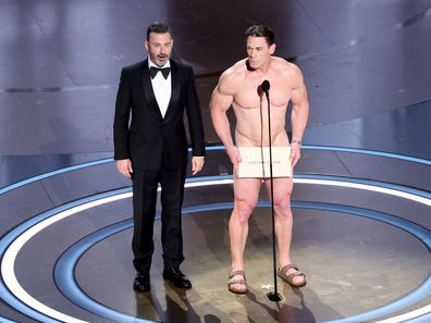 Jimmy Kimmel and John Cena during the the 96th Annual Academy Awards in Dolby Theatre at Hollywood & Highland Center in Hollywood, CA, Sunday, March 10, 2024. 