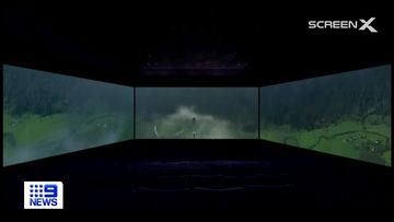 The 67-metre, 270-degree screen, called Screen X, is opening at Robina on the Gold Coast this week. 