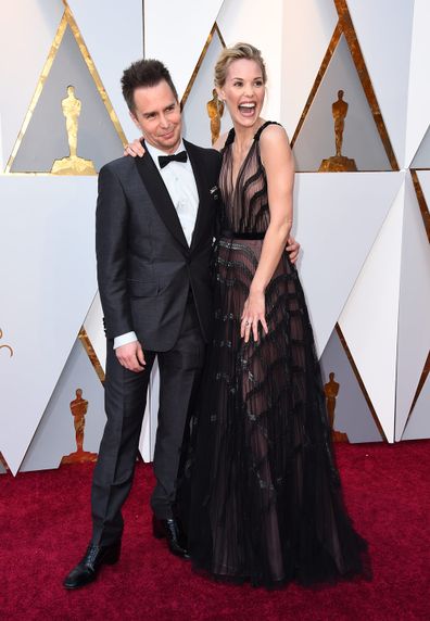 Sam Rockwell and Leslie Bibb. (AAP)