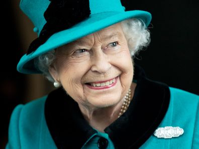 Queen Elizabeth II smiles during a visit to open the new headquarters of Schroders plc, the multinational asset management company which was founded in 1804, in London, Wednesday, Nov. 7, 2018