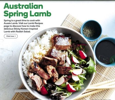 This week Woolworths are inspired by their Spring lamb.