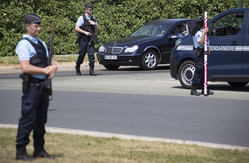 French gendarmes man roadblock checkpoint as part of a wide-scale police operation dubbed 'Epervier Plan' (AAP)