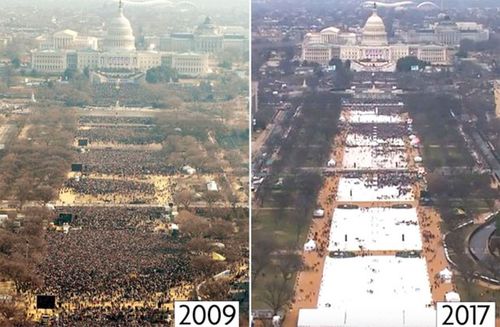 The difference in attendance between the 2009 and 2017 Presidential Inaugurations.