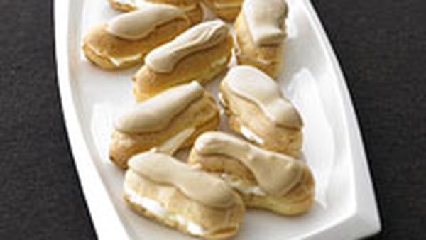 Mini coffee eclairs