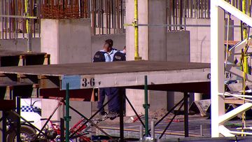 A﻿ man has died after he became trapped on the site of the John Hunter Hospital redevelopment in Newcastle.