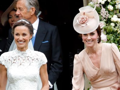 Pippa Middleton with Kate Middleton on her wedding day.