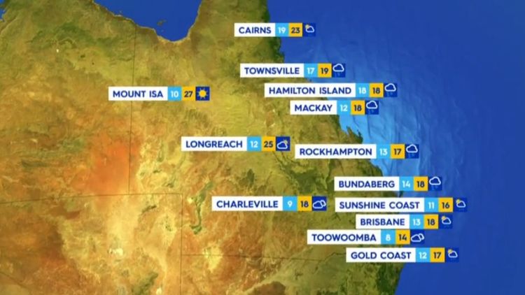 Weather forecast Australia: around Australia, severe fire danger in the NT, and frost down south