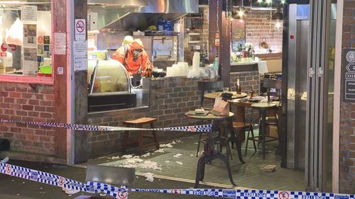 A woman has been left with serious burns to her face after three men threw acid at her in Sydney overnight.