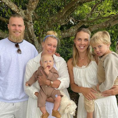 Lisa Curry, son Jett, daughter Morgan and children. 