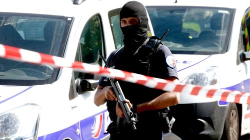 Heavily armed police in central Paris. (AAP)