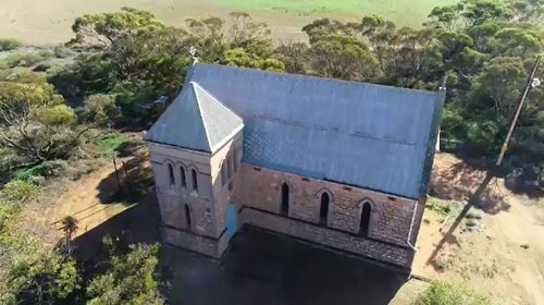 South Australia's St Mary of Bethany Anglican Church at Goyder has been broken into twice in a month. Picture: 9NEWS.