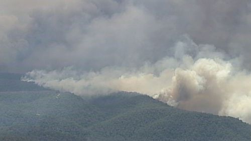 The fire, which has been burning for weeks, is threatening the Colo Heights area on the Hawkesbury.