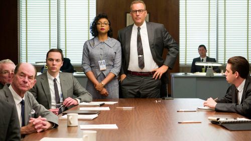 Hidden Figures tells the story of the brilliant women working at NASA, who served as the brains behind one of the greatest operations in history: the launch of astronaut John Glenn into orbit. (Image: Hopper Stone/Twentieth Century Fox via AP)
