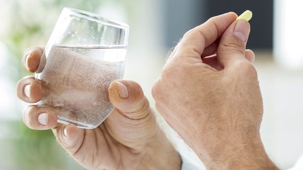 Man taking medication