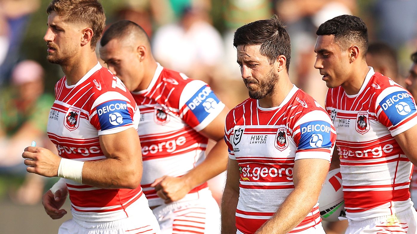 A dejected Ben Hunt after another Souths try during the Charity Shield.