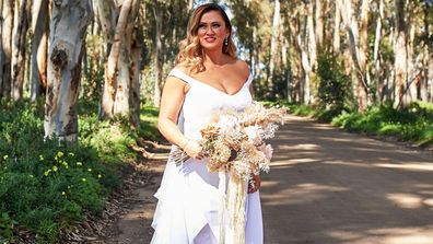 Mishel on her wedding day on Married At First Sight 2020.