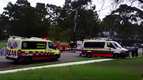 A man is in critical condition after he suffered an electric shock in western Sydney.