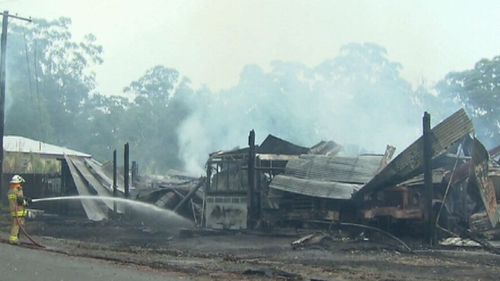 The shed and its contents – prized family heirlooms – could not be saved. (9NEWS)