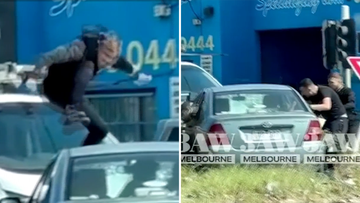 Police said it is alleged two cars collided on Sydney Road in Fawkner before one of the cars attempted to flee the scene and crashed into another vehicle at 1.40pm today. It is understood the drivers of the first two cars were involved in a physical altercation before one man allegedly damaged a car.