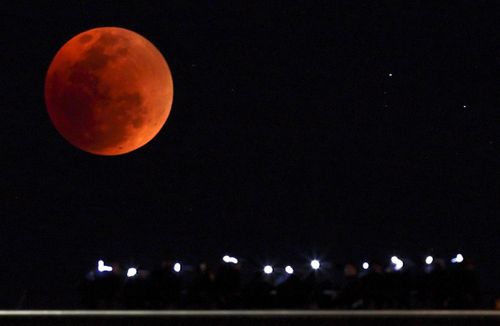 The super-blue-blood moon will be able to be seen in Australian skies from 10.48pm, Australian Eastern Daylight time (AAP).