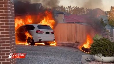 Family told to claim on insurance after $100k car suddenly erupts into flames