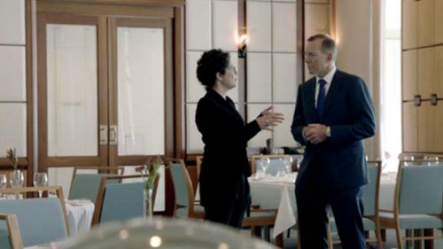 Tony Abbott with Annabel Crabb in a screenshot from the episode. (Source: The House with Annabel Crabb)