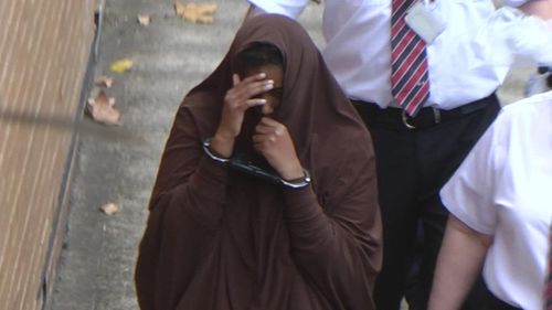 Ms Abdirahaman-Khalif was arrested at TAFE SA's Port Adelaide campus in May last year. Picture: 9NEWS