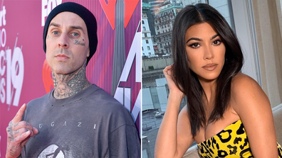 Travis Barker and Kourtney Kardashian.