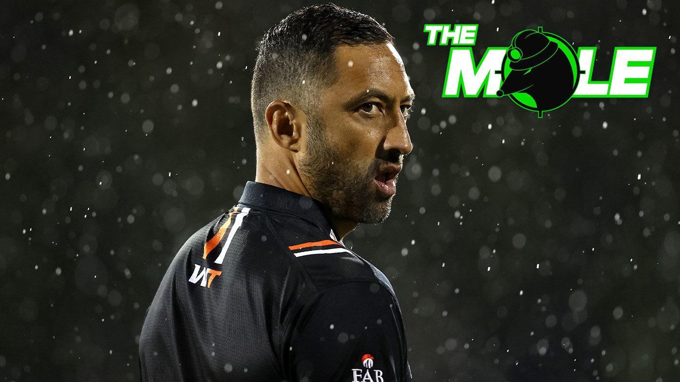 Benji Marshall pictured with the Wests Tigers during the 2023 season