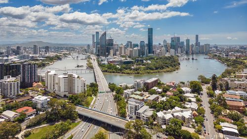 View of Brisbane city and the Brisbane River, Queensland, Australia