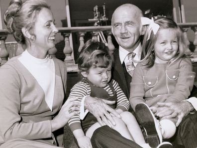 Sir William McMahon (1908-1988), Australian statesman and Prime Minister from 1971-72, and Lady Sonia McMahon with their children, son Julian McMahon and eldest daughter Melinda.