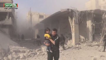 9RAW: Apparent airstrikes injure children in Syria