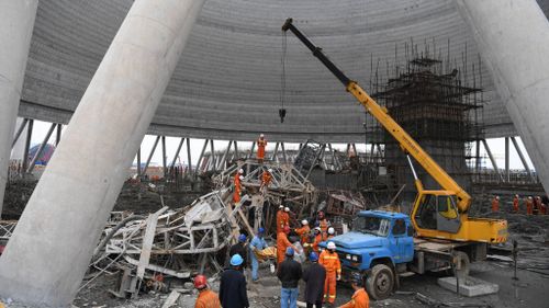 Scenes of destruction from the site of the power plant in Jiangxi, China. (AFP)