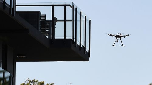 The guns are already in use by authorities, with a drone brought down on the Gold Coast on Sunday night for being within 100m of an exclusion zone. Picture: AAP.