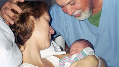 Celine Dion with her late husband Rene and first-born son Rene-Charles.