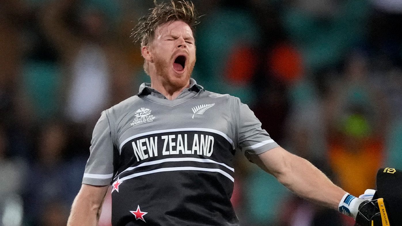 Glenn Phillips plunders T20 World Cup century, stumbles from field with cramps in huge New Zealand win