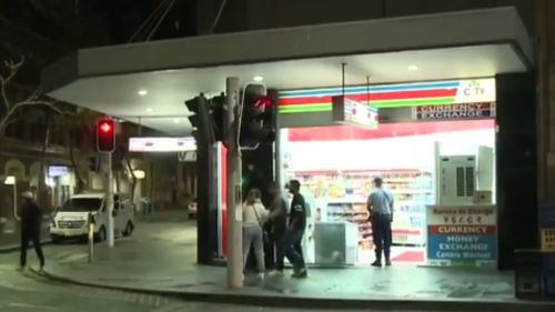 The robbery unfolded about 11pm yesterday. (9NEWS)