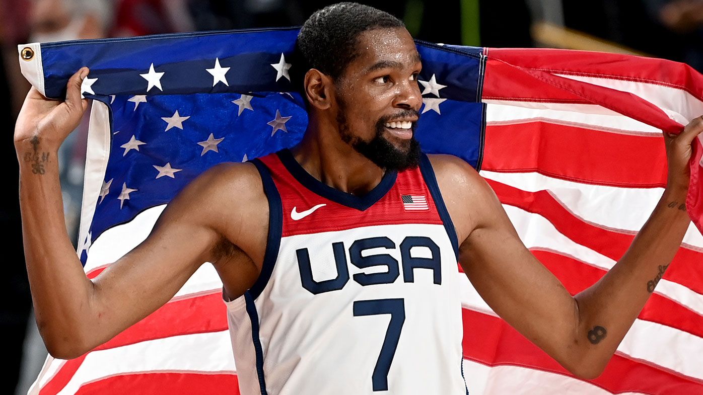 Kevin Durant after the gold medal win