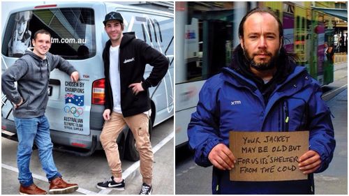 Ski shop in Melbourne gives second-hand jackets to the homeless